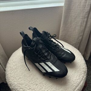 Adidas Men's Black and White Athletic Cleats